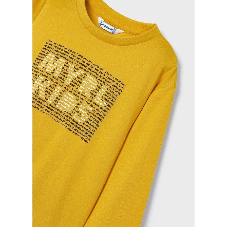 Mayoral Kışlık Erkek Basic Uzun Kol T-shirt Sarı