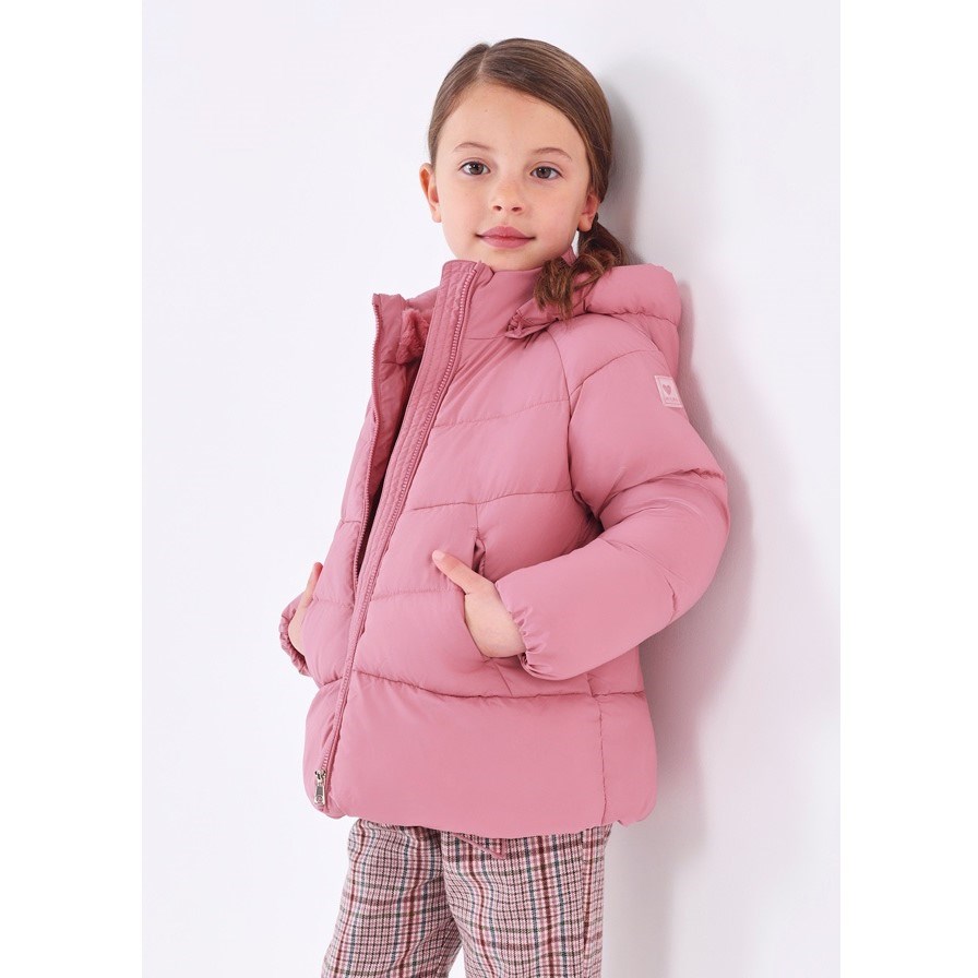 Mayoral Kışlık Kız Kapşonlu Anorak Mont Pembe