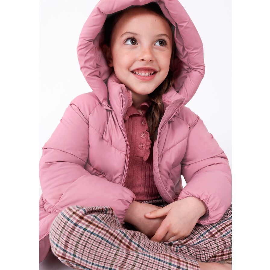 Mayoral Kışlık Kız Kapşonlu Anorak Mont Pembe