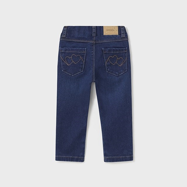 Mayoral Kışlık Kız Bebek Denim Pantolon Koyu Mavi