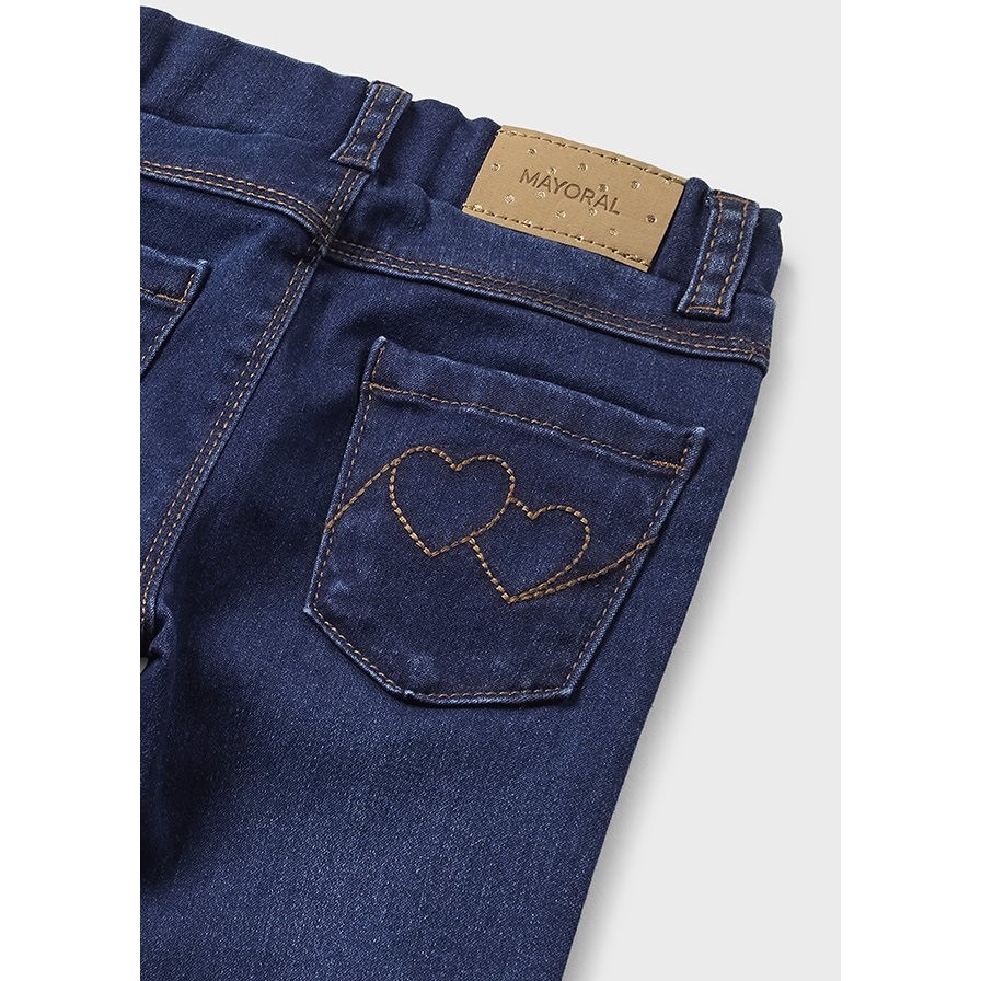 Mayoral Kışlık Kız Bebek Denim Pantolon Koyu Mavi