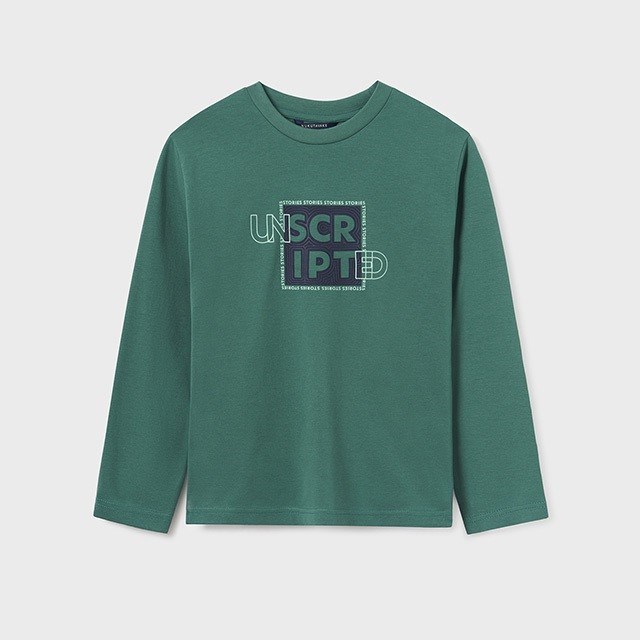 Mayoral Kışlık Erkek Uzun Kol Basic T-shirt Yeşil