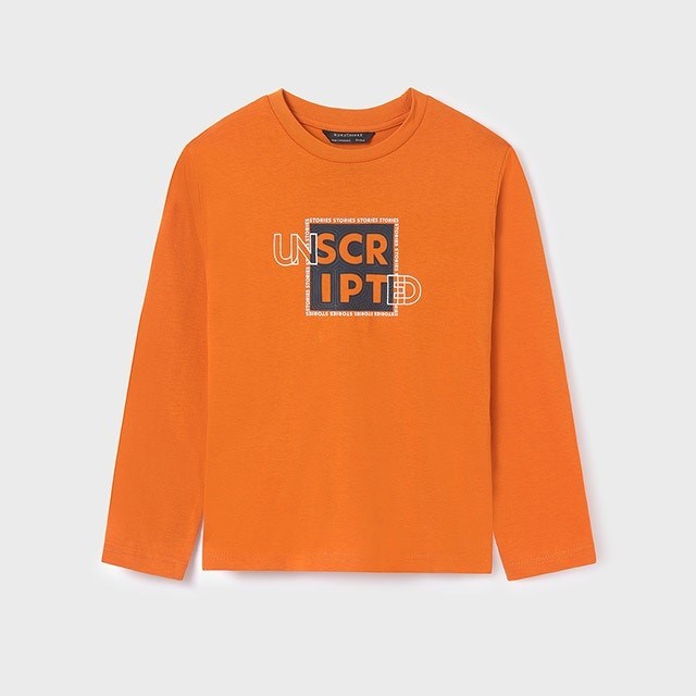 Mayoral Kışlık Erkek Uzun Kol Basic T-shirt Turuncu