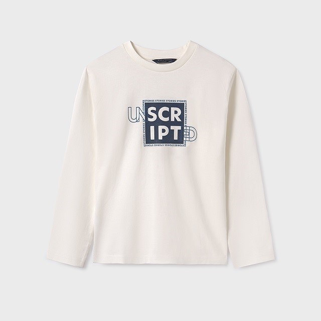 Mayoral Kışlık Erkek Uzun Kol Basic T-shirt Beyaz