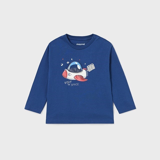 Mayoral Kışlık Erkek Bebek Uzun Kol T-shirt Mavi