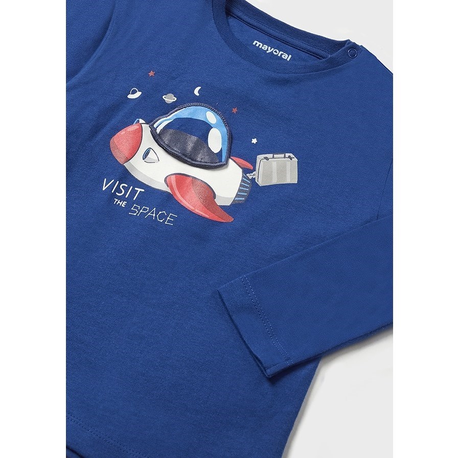 Mayoral Kışlık Erkek Bebek Uzun Kol T-shirt Mavi