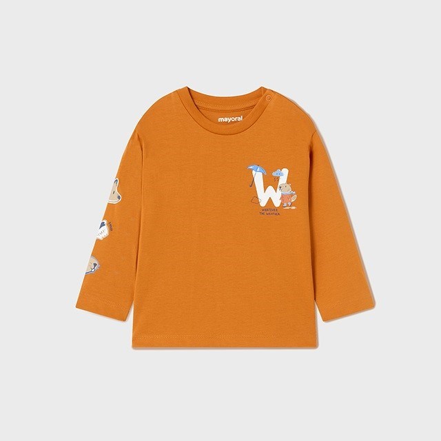 Mayoral Kışlık Erkek Bebek Uzun Kol T-shirt Turuncu