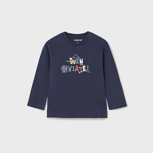 Mayoral Kışlık Erkek Bebek Uzun Kol T-shirt 2'li Set Beyaz