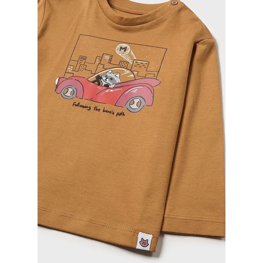 Mayoral Kışlık Erkek Bebek Uzun Kol T-shirt Kahverengi 