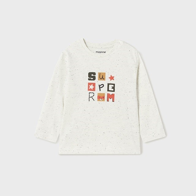 Mayoral Kışlık Erkek Bebek Uzun Kol T-shirt Krem