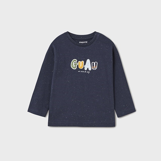 Mayoral Kışlık Erkek Bebek Uzun Kol T-shirt Koyu Mavi