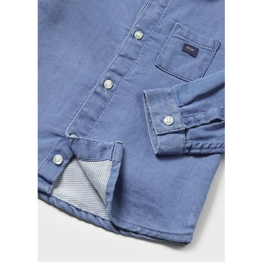 Mayoral Kışlık Erkek Bebek Yumuşak Denim Gömlek Mavi