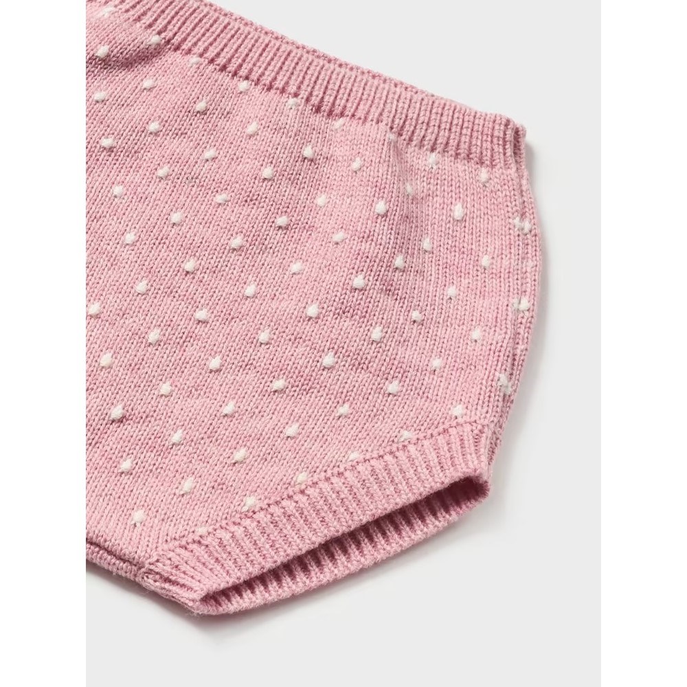Mayoral Kışlık Kız Bebek Kazak Şort Külotlu Çorap Set Pembe