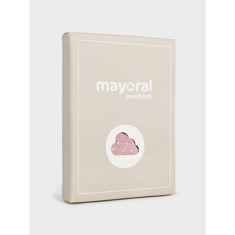 Mayoral Kışlık Kız Bebek Kazak Şort Külotlu Çorap Set Pembe