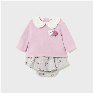 Mayoral Kışlık Kız Bebek Bluz Şort 2'li Set