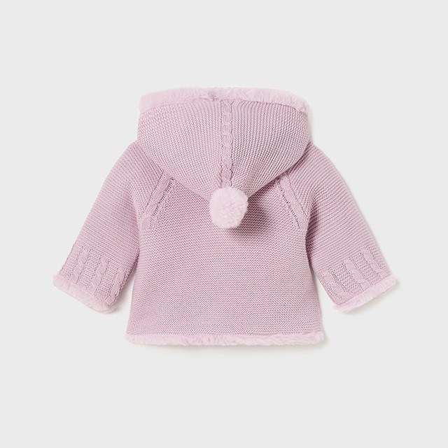 Mayoral Kışlık Kız Bebek Örme Kürklü Hırka Ceket Pembe
