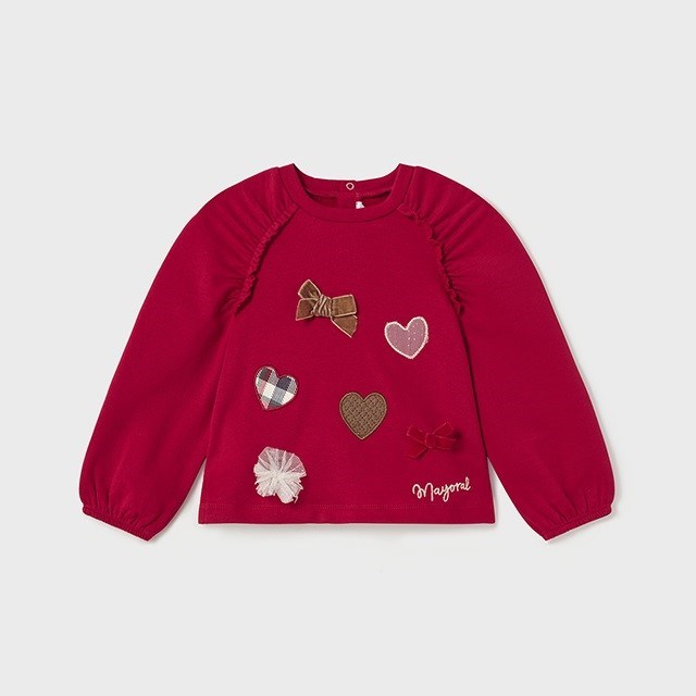 Mayoral Kışlık Kız Bebek S-shirt Kırmızı