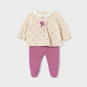 Mayoral Kışlık Kız Bebek Bluz Patikli Pantolon Set