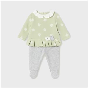Mayoral Kışlık Kız Bebek Bluz Patikli Pantolon Set