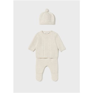 Mayoral Kışlık Erkek Bebek Örme Bluz Patikli Pantolon 3'lü Set