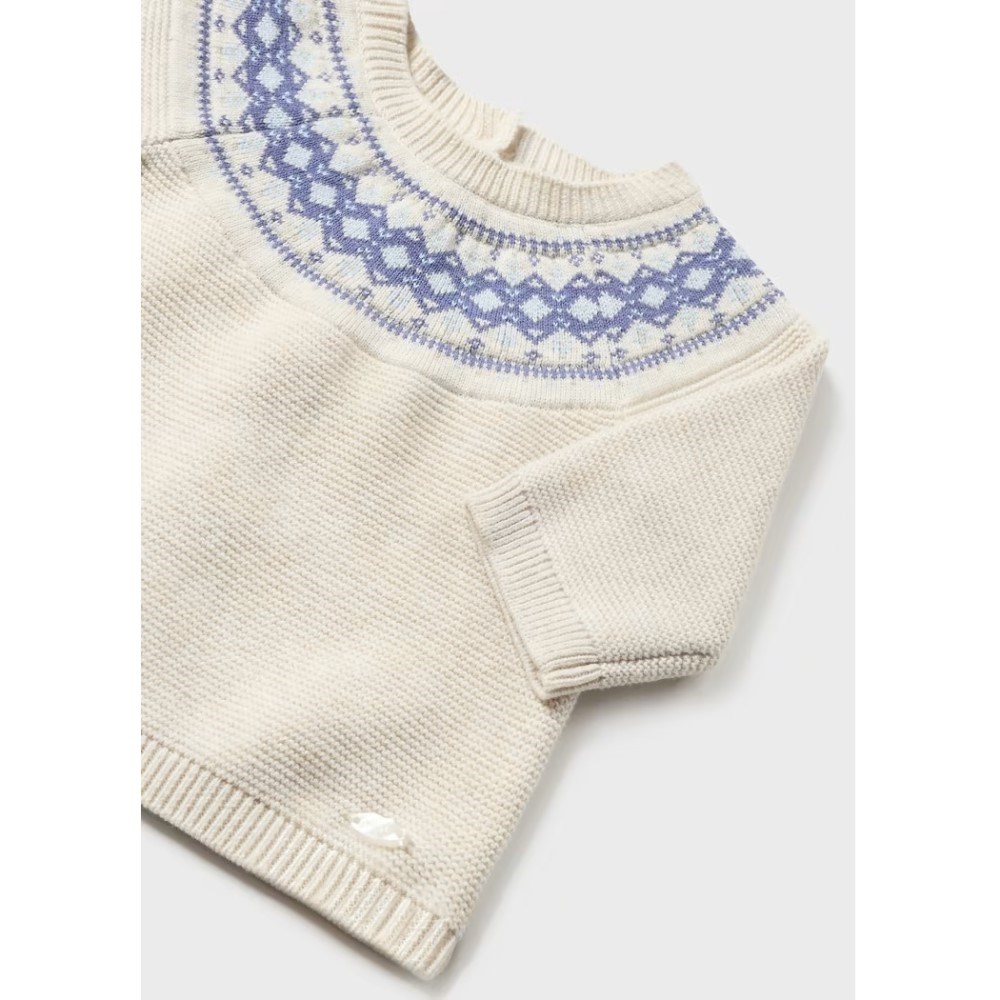 Mayoral Kışlık Erkek Bebek Örme Bluz Patikli Pantolon Set Mavi