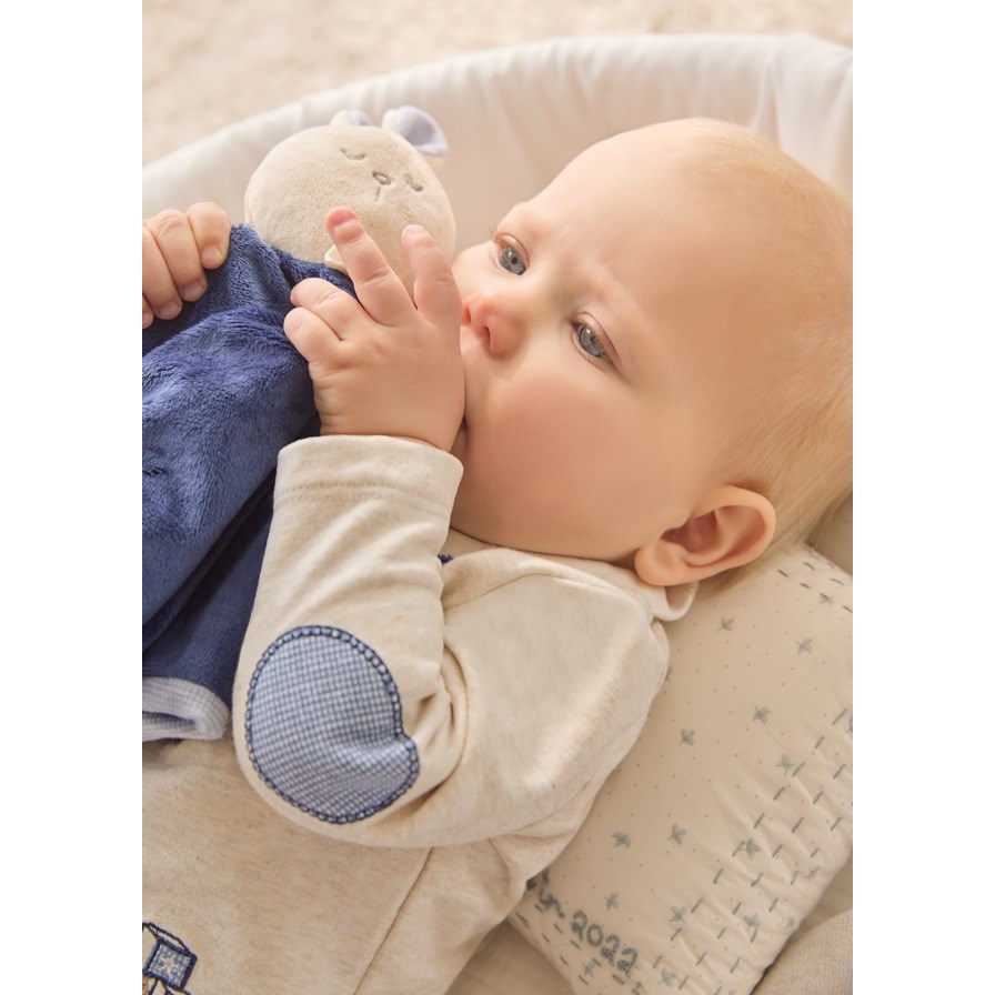 Mayoral Kışlık Erkek Bebek Bluz Patikli Pantolon Set Mavi
