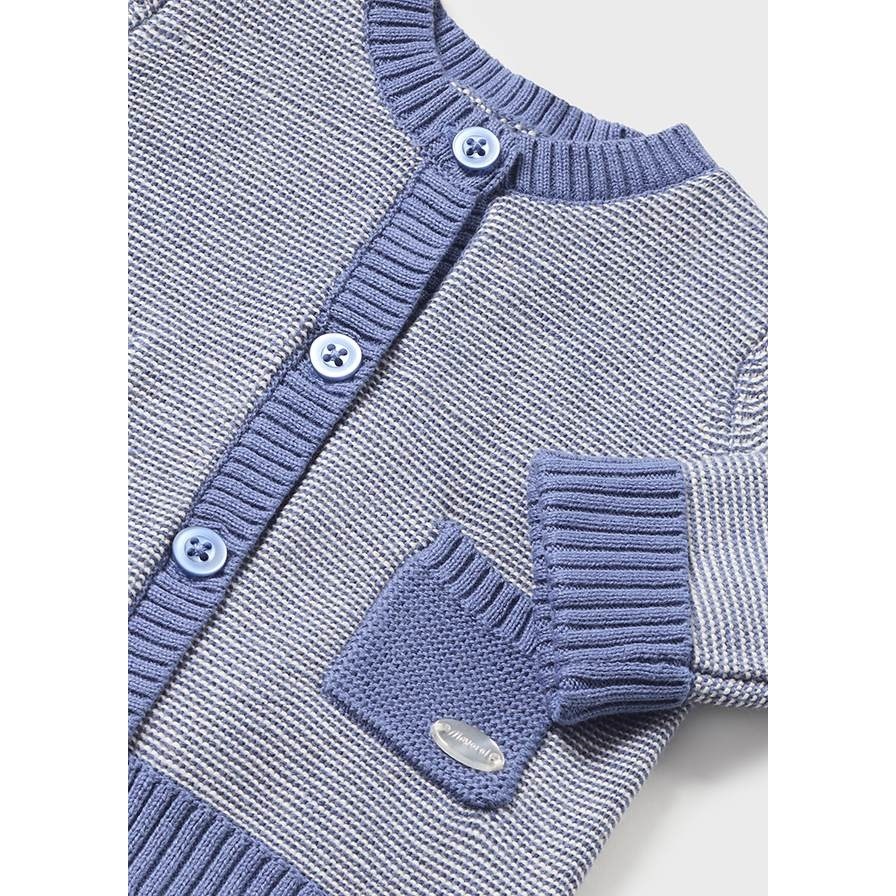 Mayoral Kışlık Erkek Bebek Örme Bluz Ceket Pantolon Set Mavi