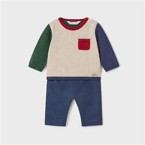 Mayoral Kışlık Erkek Bebek Kazak Pantolon Set
