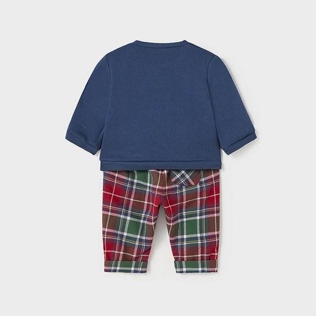 Mayoral Kışlık Erkek Bebek S-shirt Pantolon Set Koyu Mavi