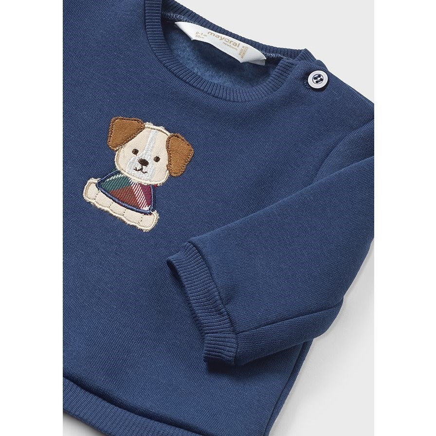 Mayoral Kışlık Erkek Bebek S-shirt Pantolon Set Koyu Mavi