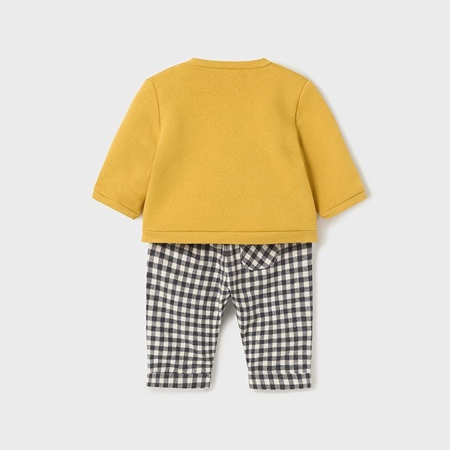 Mayoral Kışlık Erkek Bebek S-shirt Pantolon Set Sarı