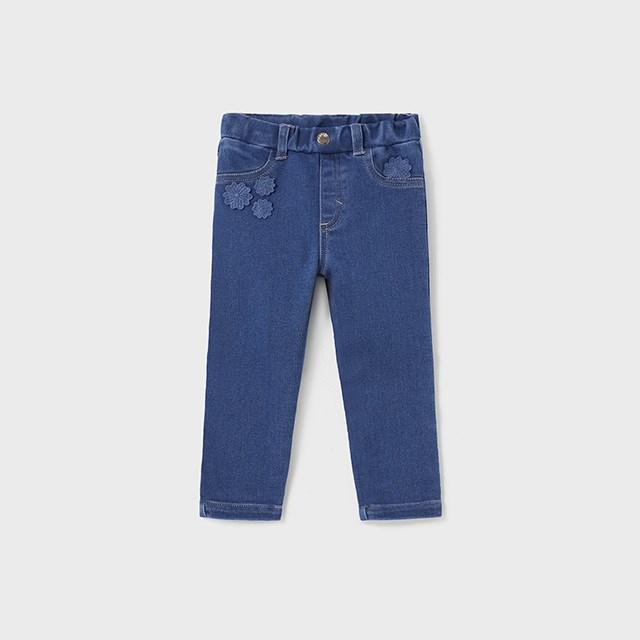 Mayoral Kışlık Kız Bebek Denim Pantolon Mavi