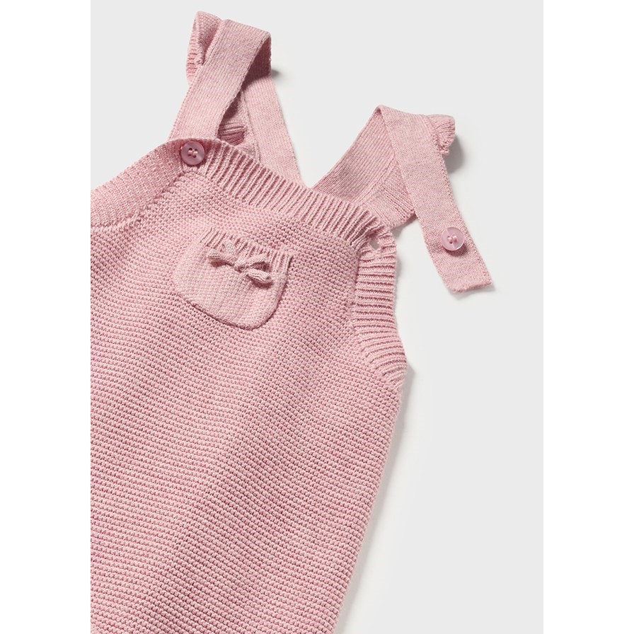 Mayoral Kışlık Kız Bebek Örme Tulum Ceket 3'lü Set Pembe