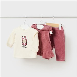 Mayoral Kışlık Kız Bebek Eşofman Yelek 3'lü Set