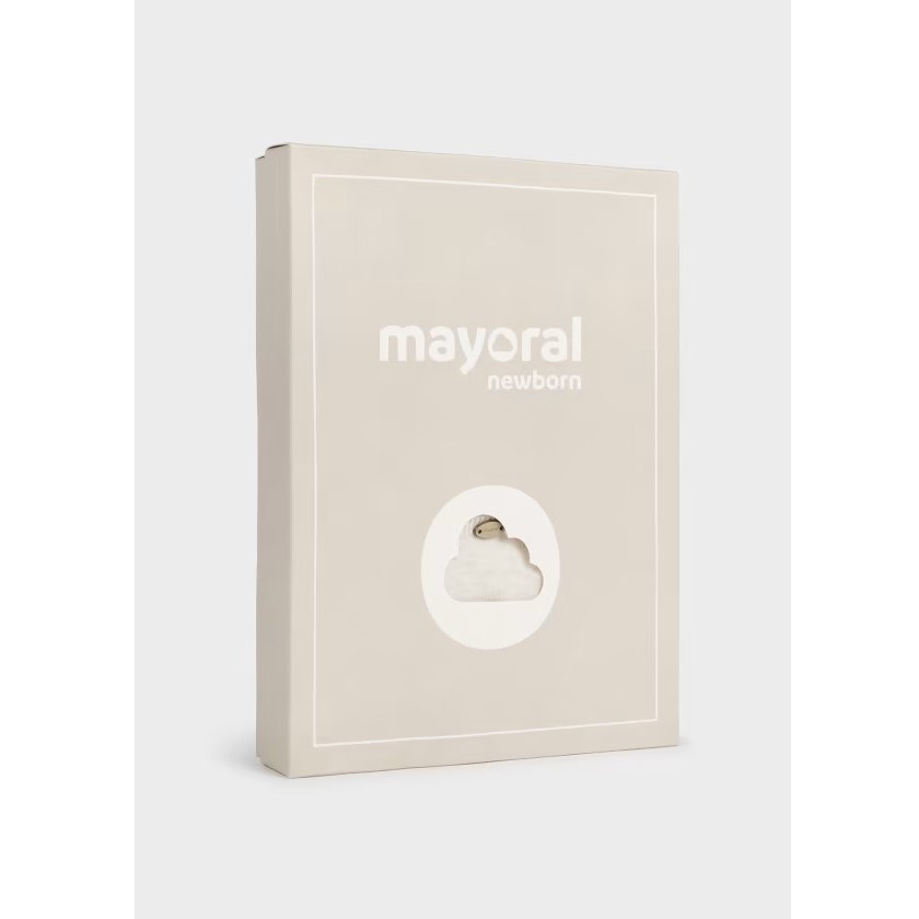 Mayoral Kışlık Erkek Bebek T-shirt Tulum Çorap Set Beyaz