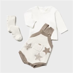 Mayoral Kışlık Erkek Bebek T-shirt Tulum Çorap Set