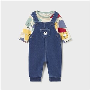 Mayoral Kışlık Erkek Bebek S-shirt Salopet Set