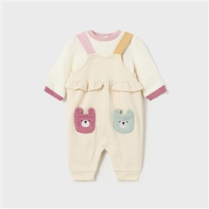 Mayoral Kışlık Kız Bebek Bluz Tulum Set