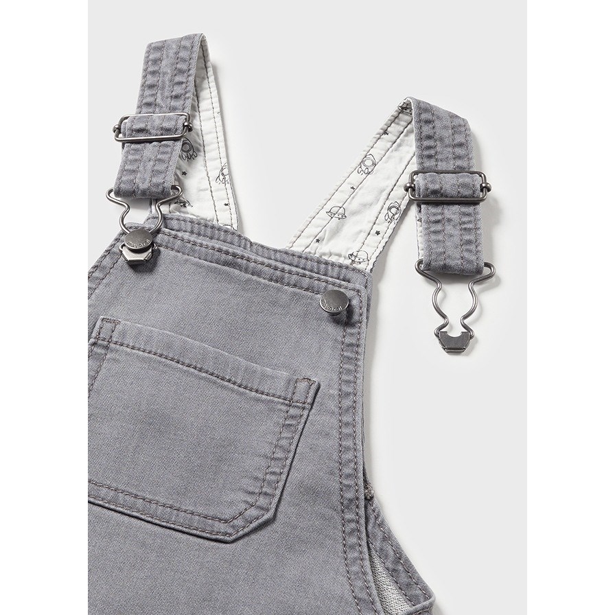 Mayoral Kışlık Erkek Bebek Denim Salopet Gri