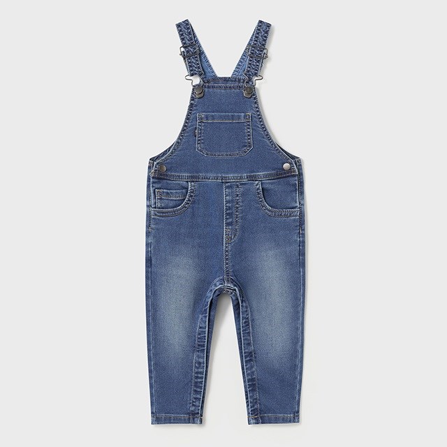 Mayoral Kışlık Erkek Bebek Denim Salopet Mavi