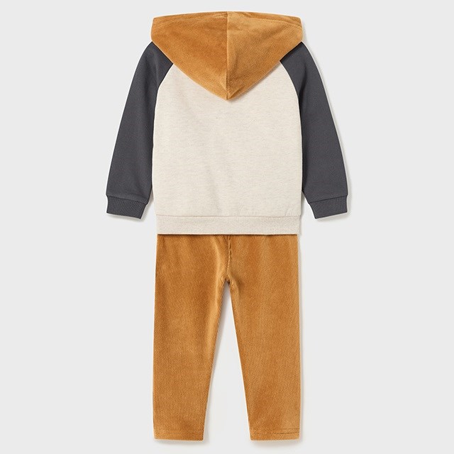 Mayoral Kışlık Erkek Bebek S-shirt Eşofman 2'li Set Kahverengi 