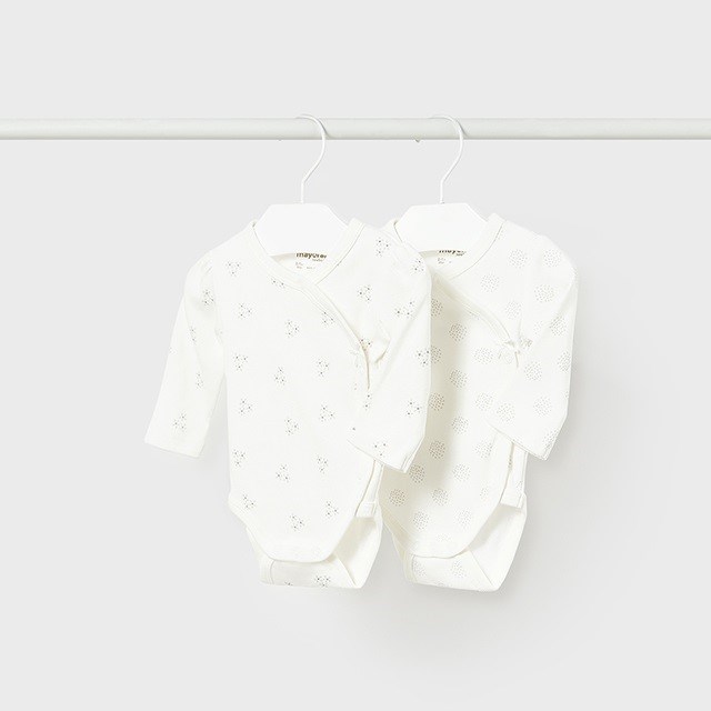 Mayoral Kışlık Kız Bebek Uzun Kol Body 2'li Set Beyaz