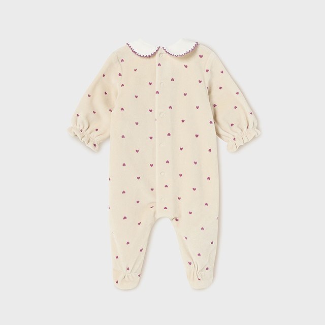 Mayoral Kışlık Kız Bebek Kadife Tulum 2'li Set Mor
