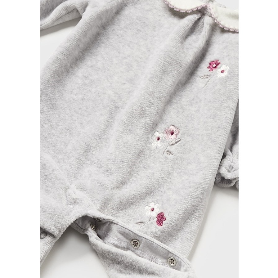 Mayoral Kışlık Kız Bebek Kadife Tulum 2'li Set Mor