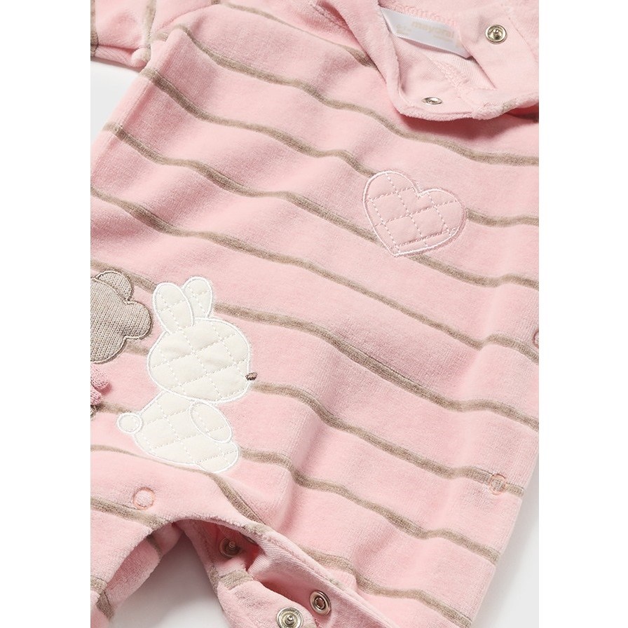 Mayoral Kışlık Kız Bebek Kadife Tulum 2'li Set Pembe
