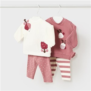 Mayoral Kışlık Kız Bebek Bluz Tayt 4'lü Set