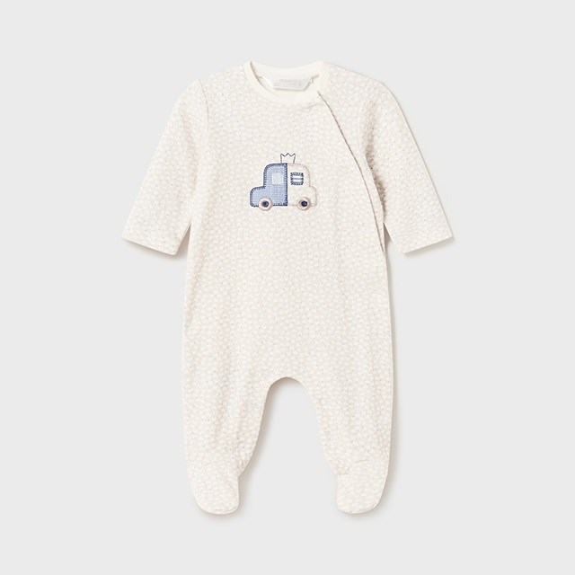 Mayoral Kışlık Erkek Bebek Tulum 2'li Set Beyaz