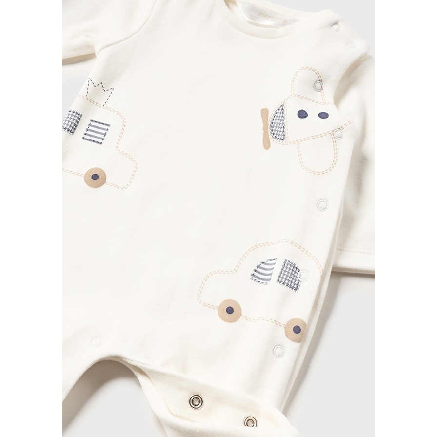 Mayoral Kışlık Erkek Bebek Tulum 2'li Set Beyaz