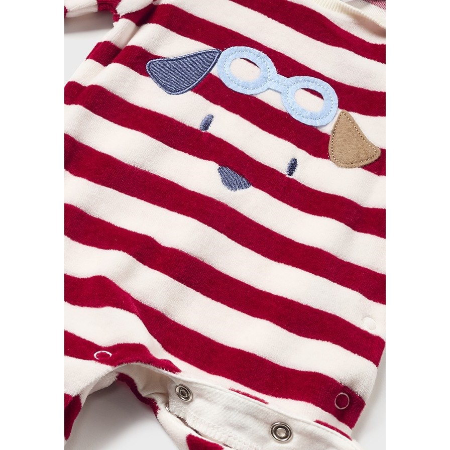 Mayoral Kışlık Erkek Bebek Kadife Tulum 2'li Set Kırmızı