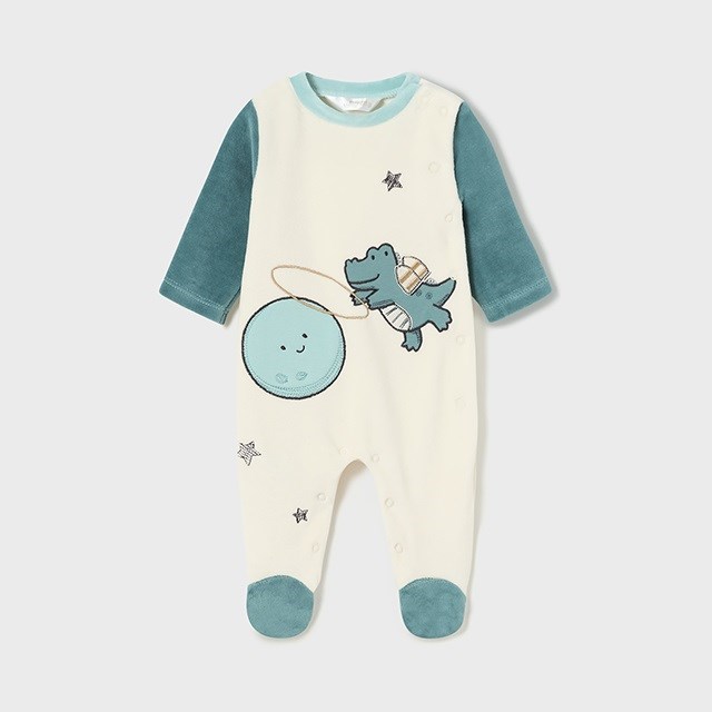 Mayoral Kışlık Erkek Bebek Kadife Tulum 2'li Set Yeşil